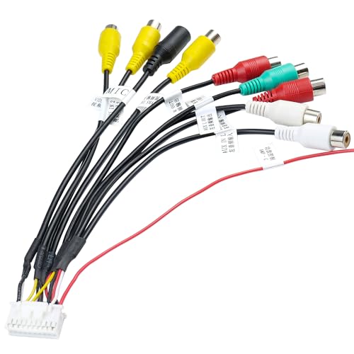 Android Radio RCA Wiring Harness Adapter 20Pin Plug - style: 20Pin Connector with 9RCA Plug