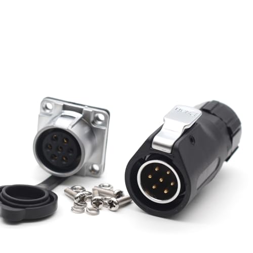 XHP20 Series 7Pin Power Industrial Cable Connector,RV Solar Plug and Socket,Waterproof Wire Connector (7Pin, Plug Male &Socket Female) - color: Plug male &Socket female, size: 7Pin