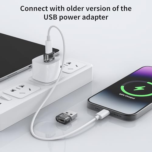 USB-A to USB-C Adapter 10 Pack, USBC Female to A Male OTG Charger, USB to USBC Converter for iPhone 15 Plus Pro Max/Apple Watch Ultra iWatch/AirPods/iPad Air/Car/Galaxy S24 S23 S22 Ultra - color: Blackened, size: 10PCS
