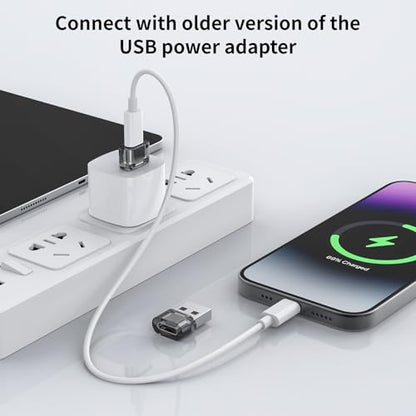 USB-A to USB-C Adapter 10 Pack, USBC Female to A Male OTG Charger, USB to USBC Converter for iPhone 15 Plus Pro Max/Apple Watch Ultra iWatch/AirPods/iPad Air/Car/Galaxy S24 S23 S22 Ultra - color: Blackened, size: 10PCS