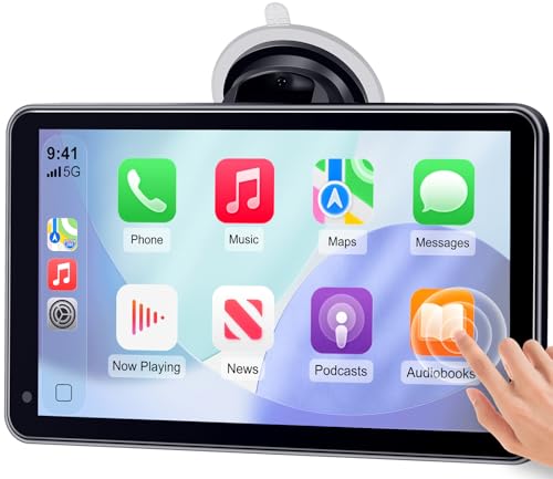 3-Min Easy Install Portable Wireless CarPlay Screen: Upgrade for Older Cars - size: 7'' Carplay Screen