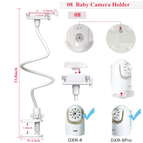 Baby Monitor Holder Mount for Infant Optics DXR-8 PRO & DXR-8 - color: 33" for Infant Optics DXR-8&DXR-8 Pro