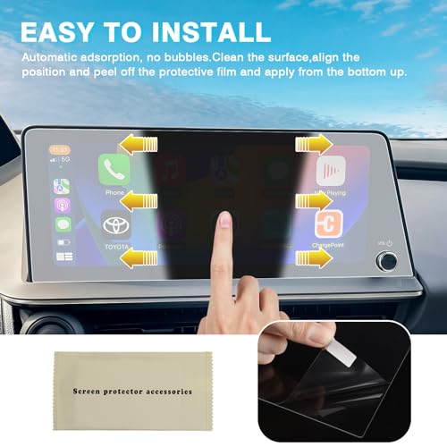 Karltys 2PC Screen Protector for 2023-2026 Toyota Prius 12.3 Inch(Limited/XLE/Nightshade Edition) [No Glare & Fingerprint] Tempered Glass Toyota Prius Accessories - size: 12.3"Toyota Prius 2023-2026