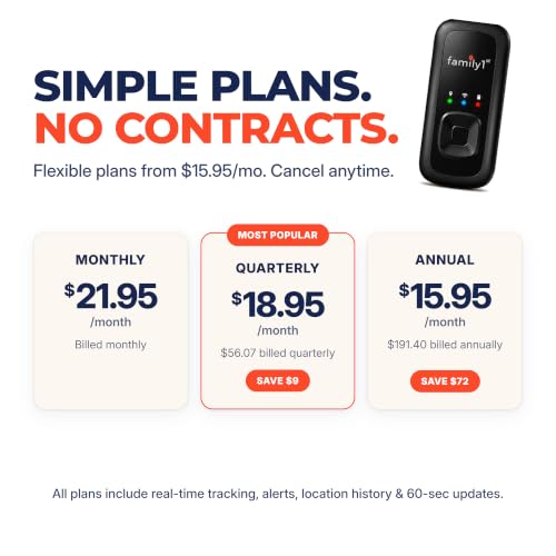 Family1st Portable Automobile GPS Trackers for Vehicles, Cars, Loved Ones, Real Time Tracking App, Up to 30 Days Battery Life, Hidden Tracking for Theft Protection & Subscription Needed.