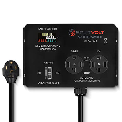 Splitvolt NEMA 14-30 Splitter Switch, 240V, 24 Amp, cETLus Safety Certified - size: NEMA 14-30