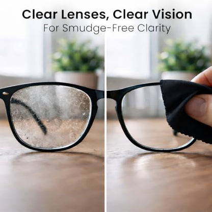EVEO Glasses Cleaner Spray - Eyeglass Cleaner Lens Cleaner No Streaks Technology & Microfiber Cleaning Cloth - Glasses Cleaning Kit, Eye Glass Cleaners Spray - Screen & Eye Glasses Kit - 2 Pack - size: 4 Piece Set