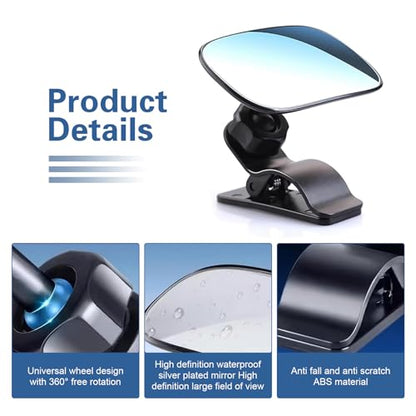 Car Interior Rearview Baby Mirror, Wide Angle HD Convex Car Mirror for Baby, 360° Rotation Adjustable Clip-on Auto Seat Mirrors, Universal Auto Seat Child Rearview, Kid Cars Accessory