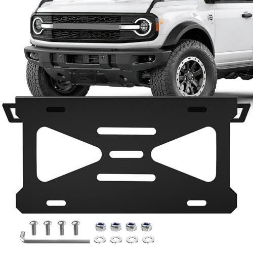 Nilight Front License Plate Bracket fit for Ford Bronco 2/4 Door 2021-2026 - color: Bronco 2/4 Door 2021 -2026