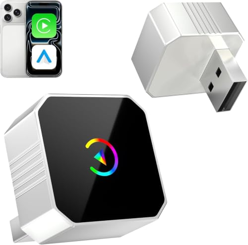 Wireless CarPlay Adapter for Apple iPhone & Android Auto, 2026 Upgraded 2-in-1 Plug and Play Converts Wired to Wireless Car Play Adapter, Fast Auto-Connect, Mini Size with iPhone iOS 10+