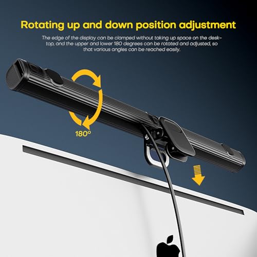XINBAOHONG Mini Laptop Monitor Light, Computer Monitor Screen Light Care-Reading LED Task Lamp Adjustable Brightness Color Temperature Reading Laptops