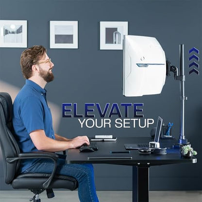 VIVO Single Ultra-Wide Monitor Desk Mount for up to 57 inch Ultrawide Screens, Extra Tall Heavy Duty Adjustable Stand Holds 59.4 lbs, Black, STAND-V157R - size: up to 57" screens, style: Extra Tall
