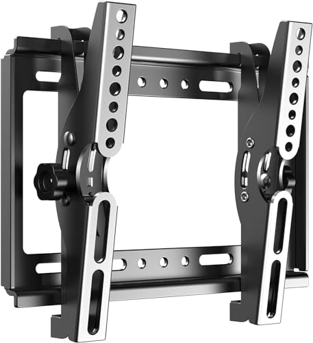 Tilt TV Mount for Most 14-42 Inches Flat Curved Screen TVs and Monitor, Fit 22 24 27 32 39 40" Universal Slim Profile Wall Mount Bracket Loading 55lbs, Max VESA 250x210mm, Small TV Wall Mount