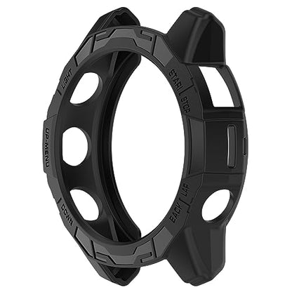 Case Compatible with Garmin epix Pro (Gen 2) 47mm/Fenix 7 Pro (47mm), TPU Screen Cover Anti-Scratch Bumper Frame Replacement Protective Case for Epix Pro 47mm&Fenix 7 Pro 47mm (Black) - color: Black