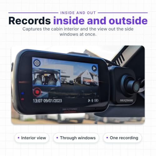 Nextbase Series 2 Add-on Module Cameras – 140 Degree Viewing Angle Cabin View Dash Camera for Commercial Use – Compatible with Series 2 322GW, 422GW, 522GW and 622GW Dash Cam Models - style: Cabin View Camera