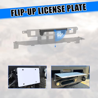 Nixon Offroad Winch Plate for 2019-2023 Ford Ranger, - style: winch plate 102