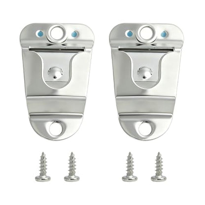 2-Pack CB Mic Hanger Clip for Car Radio Handheld Microphone Silver - size: 2 Pieces