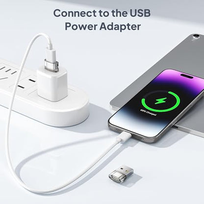 Elebase for New iPhone 17 Pro Max Car Charger,USB to USB C Adapter 4 Pack - color: Transparent