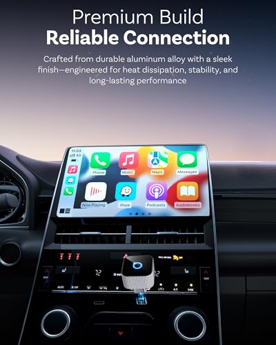 OTTOCAST Mini Cube 3.0 USB C Wireless CarPlay & Android Auto Adapter 2026– Plug & Play, Fast Auto-Reconnect (Silver) - color: Silver, size: USB C