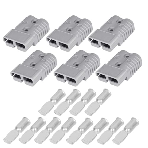 175A Battery Quick Disconnect Connecteur, 600V Wire Harness Connector Plug for Cars, Trailers, Motors, and Electronics Maintenance(6PCS Grey 1/0AWG) - size: 6PC 1/0AWG