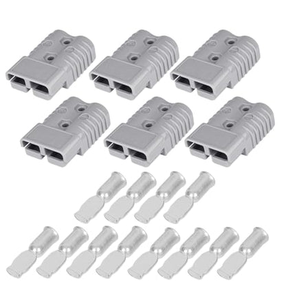 175A Battery Quick Disconnect Connecteur, 600V Wire Harness Connector Plug for Cars, Trailers, Motors, and Electronics Maintenance(6PCS Grey 1/0AWG) - size: 6PC 1/0AWG