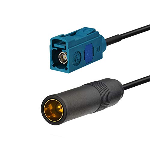 Bingfu Universal Vehicle Car Stereo FM AM Radio Antenna Adapter Cable Fakra Z Female to DIN Socket Connector Cable 15cm 6 inch for Car Stereo Audio HD Radio Head Unit CD Media Player Receiver - color: Fakra Z to DIN Socket 6inch