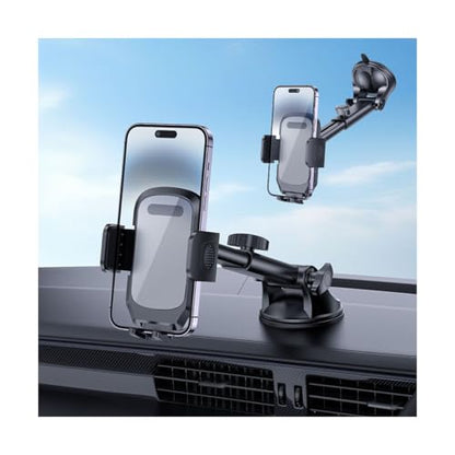 Car Phone Mount, Super Suction Dash Vehicle Dashboard Windshield Window Cellphone Holder, 360° Rotating Automotive Smartphones Cradle Accessories, Universal for SUV, Sedan, Truck (Gray) - color: Gray