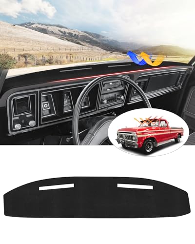 CARTIST Dash Cover for Ford F100/F150/F250/F350/Bronco Pickup Truck 1973-1977 1978 1979 Dashboard Cover Mat for F150/F250/F350 Accessories Non-Slip Carpet Sunshield Glare UV Rays Protector - size: Ford F100/F150/F250/F350/Bronco 1973-1979