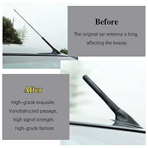 4.7 Inch Carbon Fiber Short Automotive Antenna, Short Carbon Fiber Radio Antenna, Carbon Fiber Antenna, Universal Car Antenna Replacement for Most Vehicles - color: Carbon Fiber