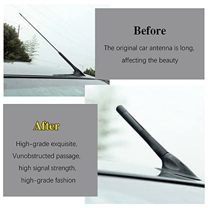 4.7 Inch Carbon Fiber Short Automotive Antenna, Short Carbon Fiber Radio Antenna, Carbon Fiber Antenna, Universal Car Antenna Replacement for Most Vehicles - color: Carbon Fiber