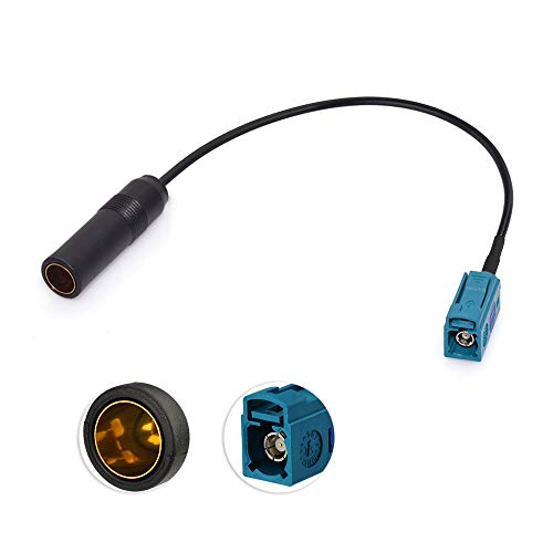 Bingfu Universal Vehicle Car Stereo FM AM Radio Antenna Adapter Cable Fakra Z Female to DIN Socket Connector Cable 15cm 6 inch for Car Stereo Audio HD Radio Head Unit CD Media Player Receiver - color: Fakra Z to DIN Socket 6inch