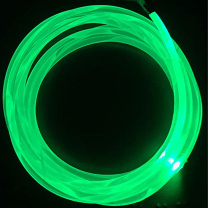 10ft Super Bright MMA Plastic Optic Fiber Side Glow - LED Light Source Soft Optical Fiber Light Guide Strip - size: diameter 0.08in