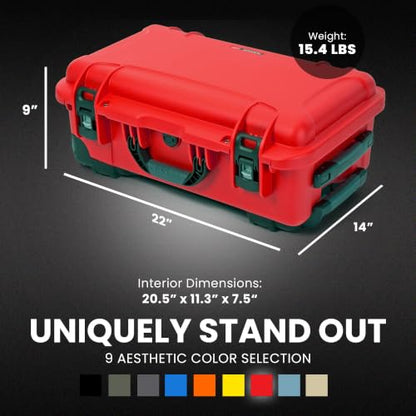 NANUK 935 Pro Photo Kit Camera Case, Waterproof Wheeled Hard Case, Carry-On - color: Red - Pro Photo Kit