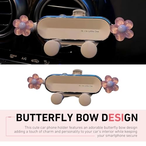 Car Phone Holder Mount, Flower Air Vent Phone Holder, Universal Kawaii Car Accessories for Women Girls (White #C) - size: White #C