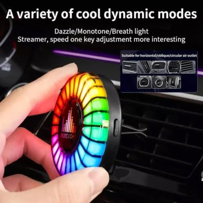 Sound Reactive RGB Pickup Lamp, Voice Activated LED Rhythm Light With Aromatherapy Air Vent Clip, USB Powered, Black For Vehicles(West afternoon tea) - size: West afternoon tea