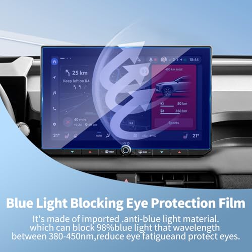 Tempered Glass for 2026 Toyota RAV4 Limited Nav Screen Protector 12.9 Inch - color: For 2026 Toyota RAV4 Nav 12.9 Blue