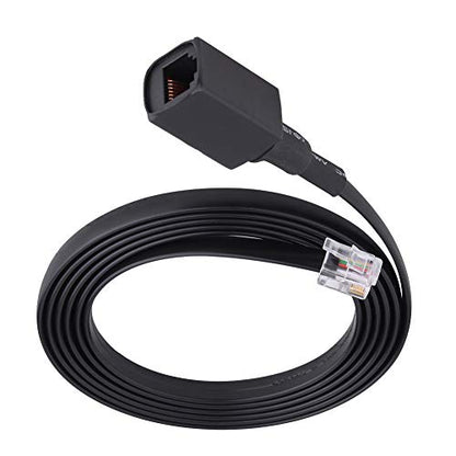 6-Pin Microphone Extension Cable for Ham Radio, 1.5M (5ft) Handheld Mic Cord Compatible with FT-7800R FT-7900R FT-8800R FT-8900R and More