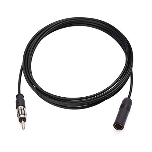 Bingfu Car FM AM Radio Antenna Extension Cable 6.5 feet / 2m Cord DIN Plug Connector Coaxial Cable for Vehicle Truck Car Stereo Head Unit CD Media Receiver Player - size: 6.5ft / 2m