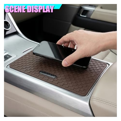 Car Dashboard Anti-Slip Pad, 10.6" × 5.7" Universal Sticky Gripping Mat, Multifunctional Automotive Interior Cell Phone Holder for Sunglasses, Keys, Coins, GPS, Electronic Devices (Brown) - color: Brown