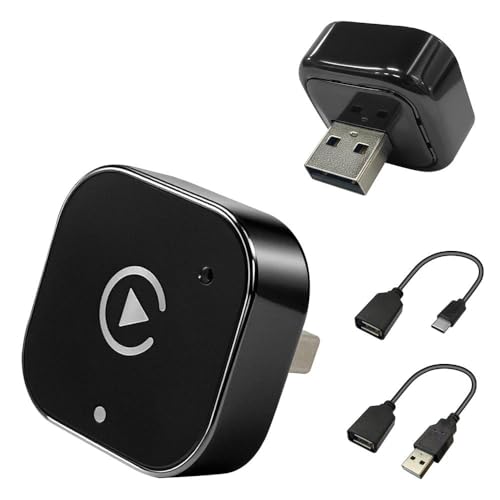 ZYAN Wireless CarPlay & Android Auto Adapter with Extension Cable USB-A and USB-C