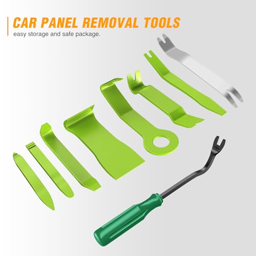 GOOACC 9PCS Auto Trim Removal Tool Kit Green - color: 9pcs Trim Removal Tool Green