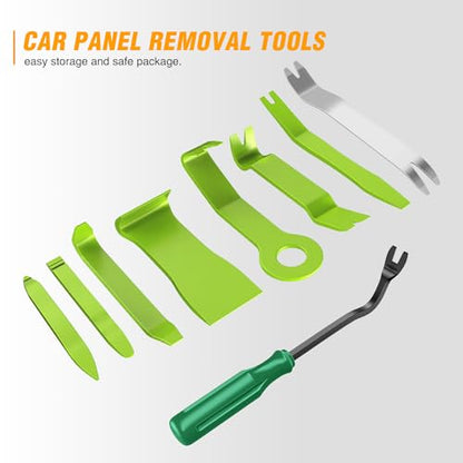 GOOACC 9PCS Auto Trim Removal Tool Kit Green - color: 9pcs Trim Removal Tool Green
