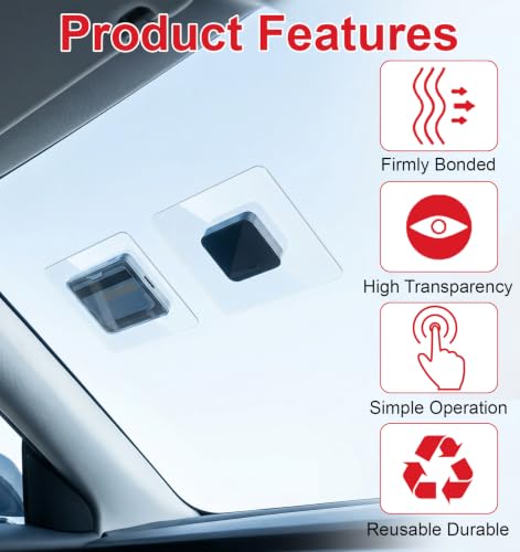 8Pcs Electrostatic Windshield Sticker, PET Electrostatic Film for Car