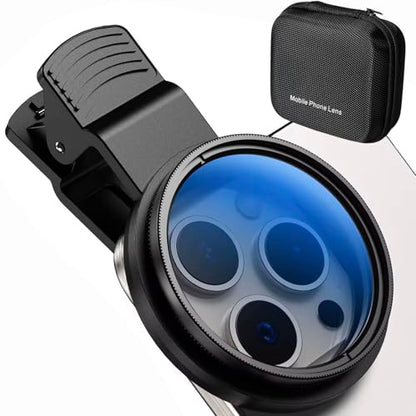 52mm CPL Filter for Phone/DSLR, HD Circular Polarizer Polarizing Filter with Universal Clip, Lens Attachment for iPhone 16 15 14 13 12 Samsung Galaxy Pixel and Other Smart Phones/Camera