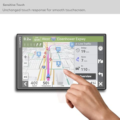 Updated Premium Tempered Glass Screen Protector for Garmin Drivesmart 86 GPS Navigator 8 Inch Touchscreen Anti Glare (Matte) - color: Drivesmart 86 - 8" - Matte