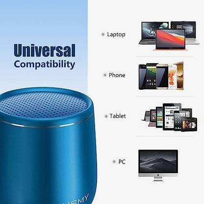 INSMY Small Bluetooth Speaker, Waterproof Mini Portable Wireless Speakers - color: Blue