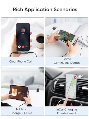 CableCreation USB C to 3.5mm Headphone and Charger Adapter,2 in 1 Charger - style: USB C+3.5mm Audio+60W USB C Charging