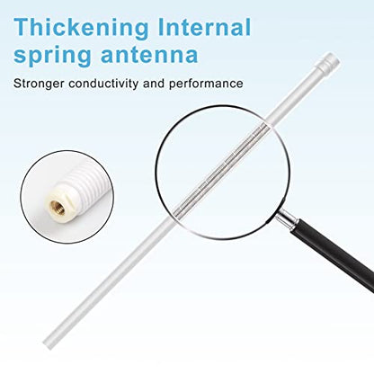 Universal Boat Radio Antenna - Flexible Mast for AM/FM, Yacht, Pontoon, Golf Cart, ATV, UTV, RV, Excavator, Tractor & Car Stereo - color: White