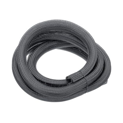 MECCANIXITY Split Sleeve Wire Loom 1-1/4" 10Ft Grey Self Wrapping Braided Sleeve UL94-V2 Fireproof PET Sleeving for Automotive, Home Cable Management - color: Grey, size: 1-1/4" x 10Ft