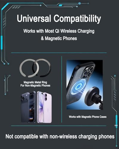 for GLS GLE Phone Mount 2025 2026 15W Fast Wireless Charger for 2026 GLE Phone Holder 2026 GLS Phone Holder Custom Fit 2020-Present Compatible for All Cell Phones