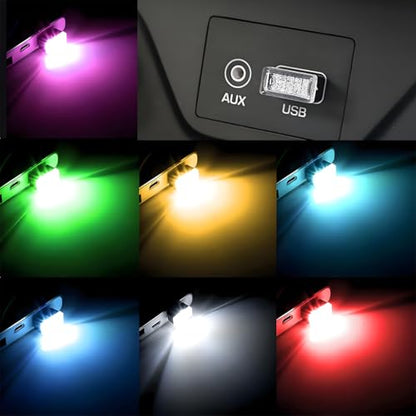 4 Pack 5 V 0.2 W USB Interior Ambient Lights, Red - color: Red